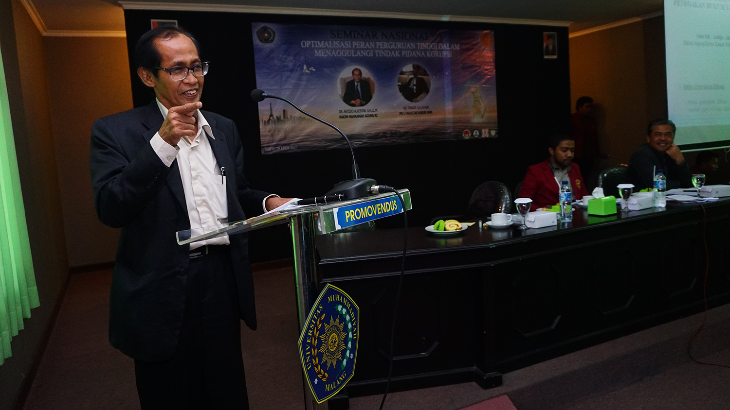 The Chairman  of RI Supreme  Criminal Court, Dr. Artidjo Alkostar, during Seminar on